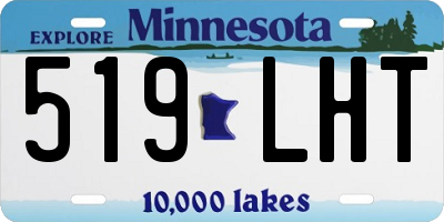 MN license plate 519LHT
