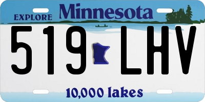MN license plate 519LHV