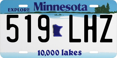 MN license plate 519LHZ