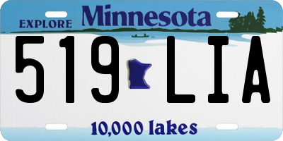 MN license plate 519LIA