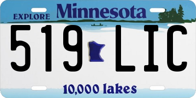 MN license plate 519LIC