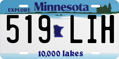 MN license plate 519LIH