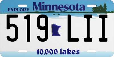 MN license plate 519LII