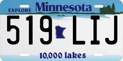 MN license plate 519LIJ