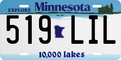 MN license plate 519LIL