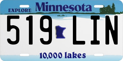 MN license plate 519LIN