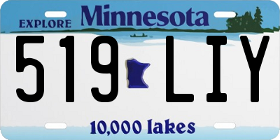 MN license plate 519LIY