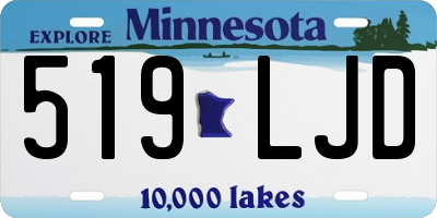 MN license plate 519LJD