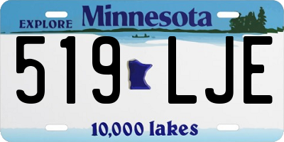 MN license plate 519LJE