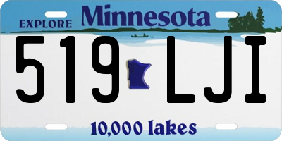 MN license plate 519LJI