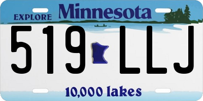 MN license plate 519LLJ
