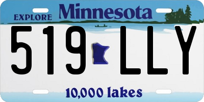 MN license plate 519LLY