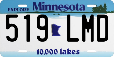 MN license plate 519LMD
