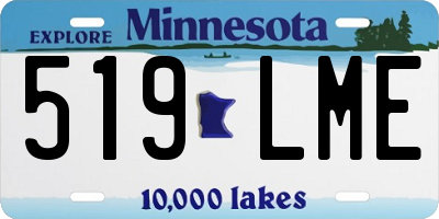 MN license plate 519LME