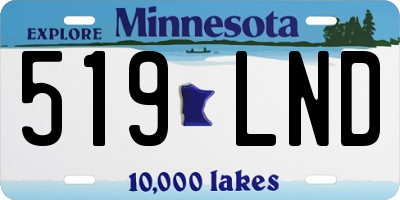 MN license plate 519LND