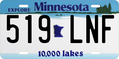 MN license plate 519LNF