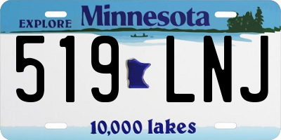 MN license plate 519LNJ