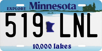 MN license plate 519LNL