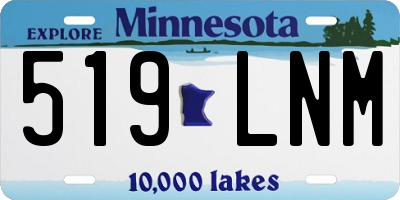MN license plate 519LNM