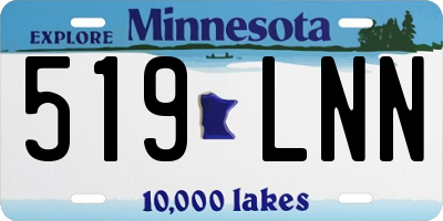 MN license plate 519LNN