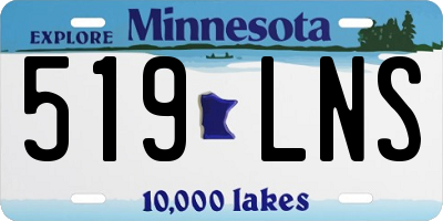 MN license plate 519LNS