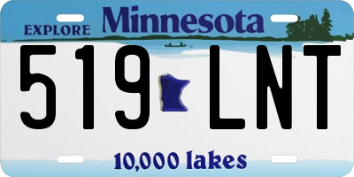 MN license plate 519LNT