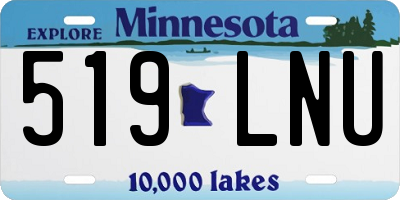 MN license plate 519LNU