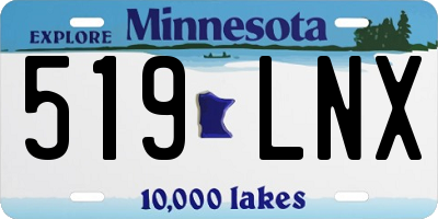 MN license plate 519LNX