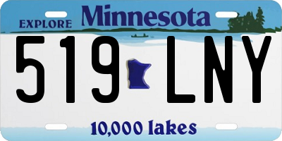 MN license plate 519LNY