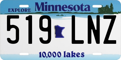MN license plate 519LNZ