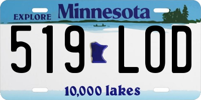 MN license plate 519LOD