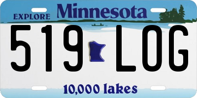 MN license plate 519LOG