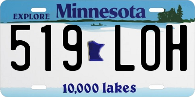 MN license plate 519LOH