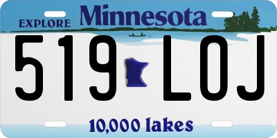 MN license plate 519LOJ
