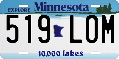 MN license plate 519LOM