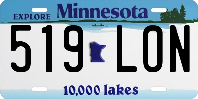 MN license plate 519LON
