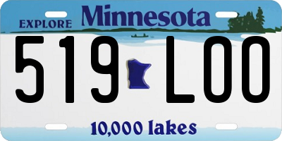 MN license plate 519LOO