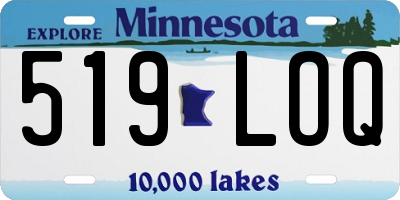 MN license plate 519LOQ