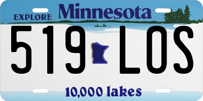 MN license plate 519LOS