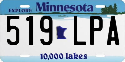 MN license plate 519LPA