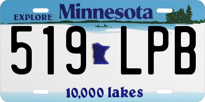MN license plate 519LPB