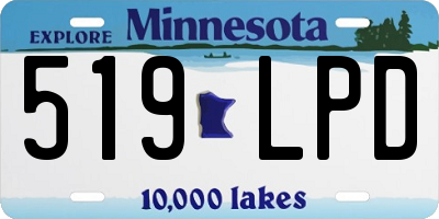 MN license plate 519LPD