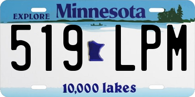 MN license plate 519LPM