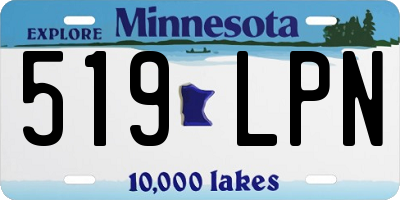 MN license plate 519LPN
