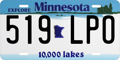 MN license plate 519LPO