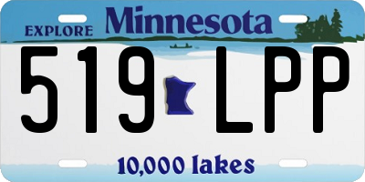 MN license plate 519LPP