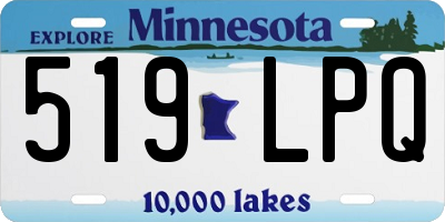 MN license plate 519LPQ