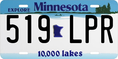 MN license plate 519LPR