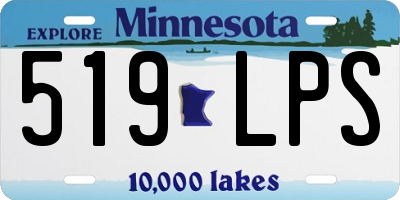 MN license plate 519LPS