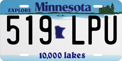 MN license plate 519LPU